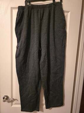 Woman Within Sweatpants Size 1X Gray Pull-On Knit Activewear